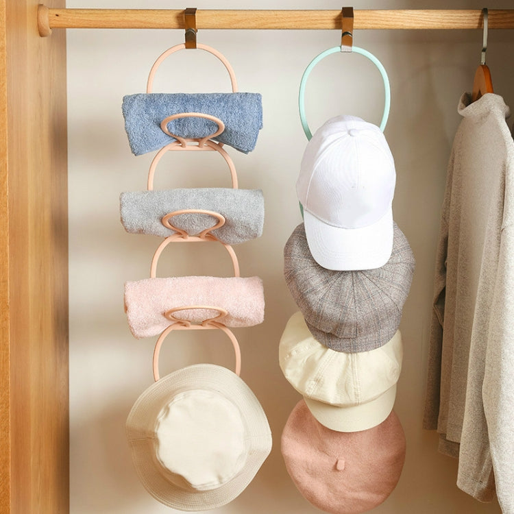 Multifunctional Hat Storage And Drying Rack Behind The Door Dormitory Scarf Bag Hook(6pcs/pack Sky Blue)