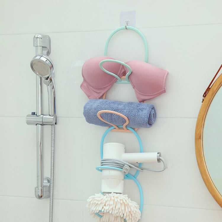 Multifunctional Hat Storage And Drying Rack Behind The Door Dormitory Scarf Bag Hook(6pcs/pack Sky Blue)