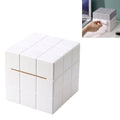 Cube Tissue Box Desktop Storage Box(Pure White)