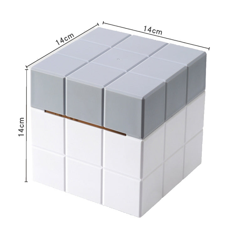 Cube Tissue Box Desktop Storage Box(Pure White)