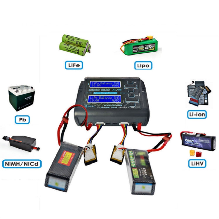 HTRC T240 Touch Balance Model Airplane Lithium Battery Charger Remote Control Car Toy B6 Charger, EU Plug