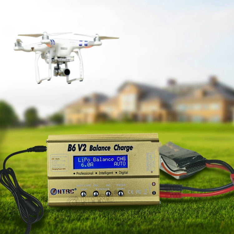 HTRC B6 V2 Model Airplane Charger Smart Balance Charger, EU Plug