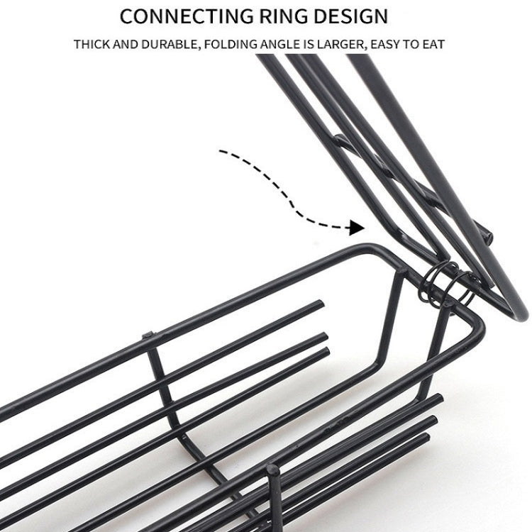 2 PCS Hot Dog Barbecue Cage Sausage Barbecue Clip Barbecue Clip Mesh Wooden Handle Barbecue Mesh Rack, Color:Wood color