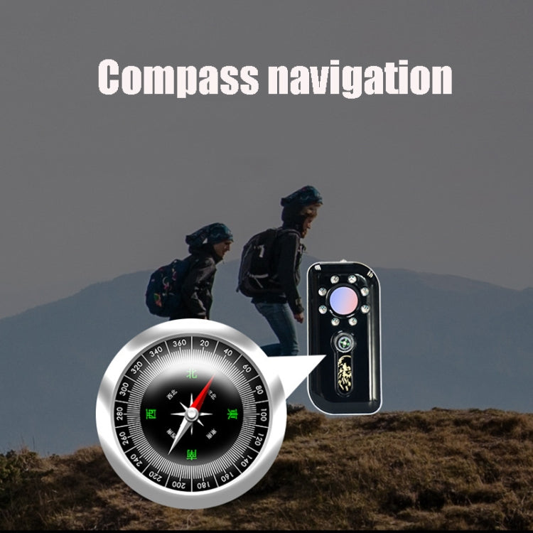 K300 Multifunctional Infrared Detector Hotel Anti-Snooping Camera Detection Travel Compass Anti-lost Device(Black)