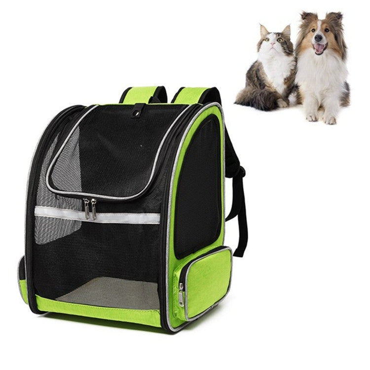 Full Net Breathable Pet Backpack For Easy Going Out Pet Backpack(Green)