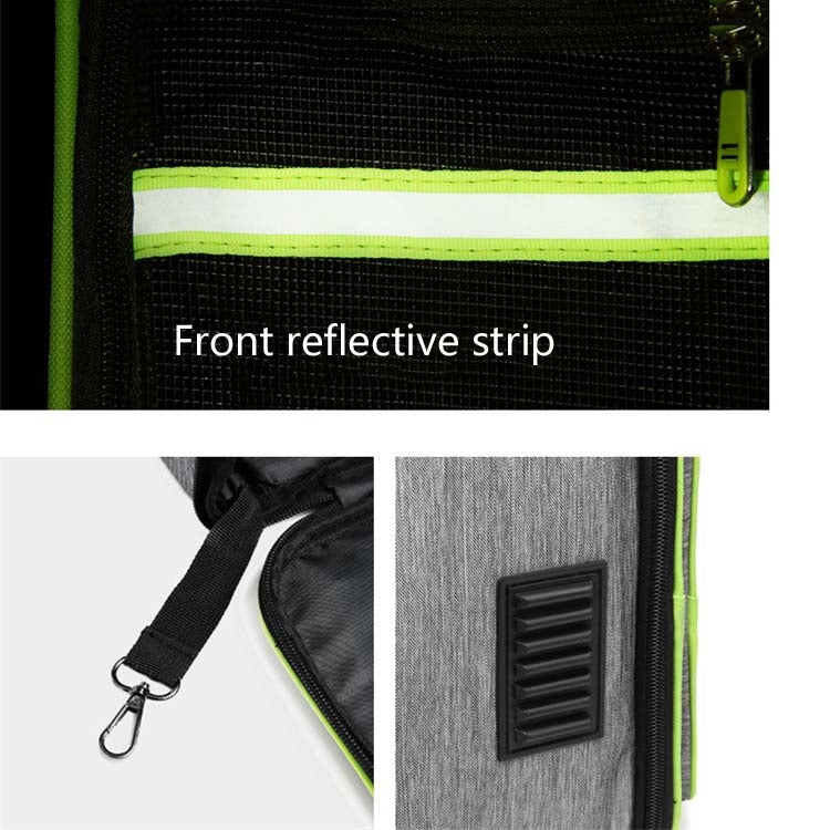 Full Net Breathable Pet Backpack For Easy Going Out Pet Backpack(Green)