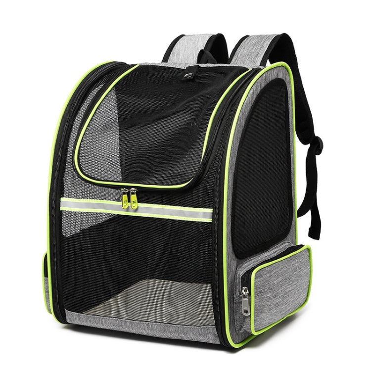 Full Net Breathable Pet Backpack For Easy Going Out Pet Backpack(Gray)