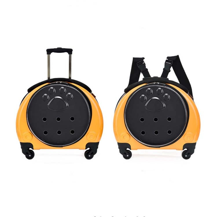 Pet Trolley Case Got Out Portable Pet Bag(Yellow)