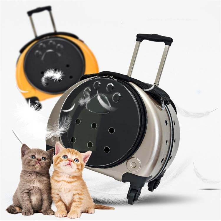 Pet Trolley Case Got Out Portable Pet Bag(Rose Gold)