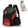 Go Out Portable Foldable Pet Cat and Dog Carry Backpack, Size:S (Black  Red)