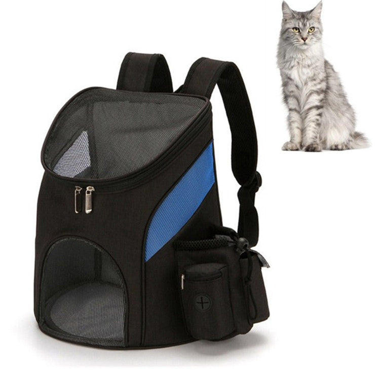 Go Out Portable Foldable Pet Cat and Dog Carry Backpack, Size:S (Black Blue)