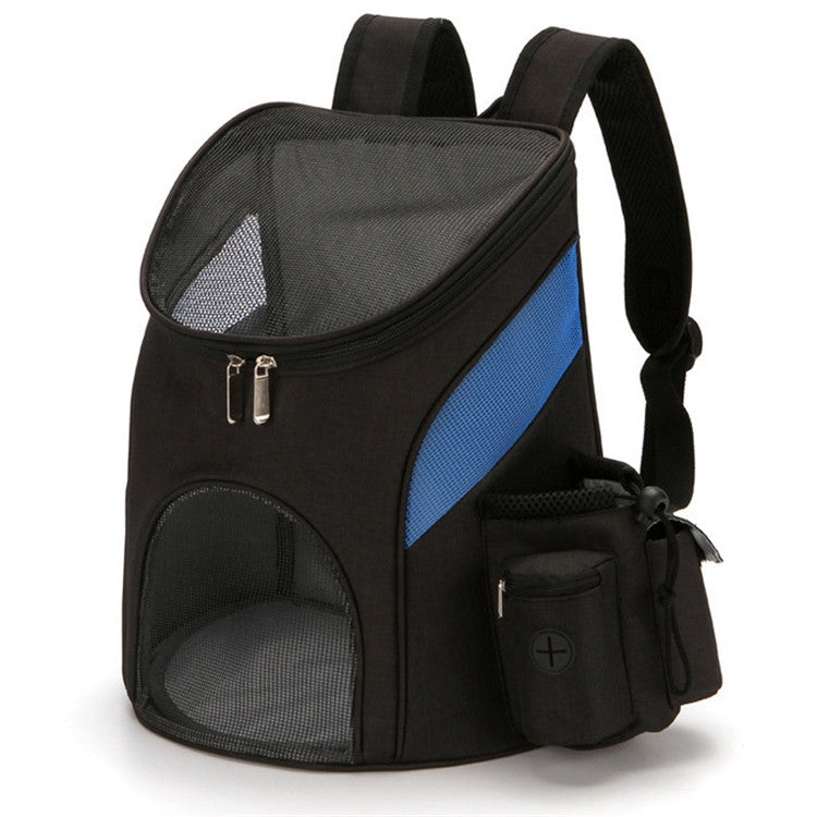 Go Out Portable Foldable Pet Cat and Dog Carry Backpack, Size:L (Black Blue)