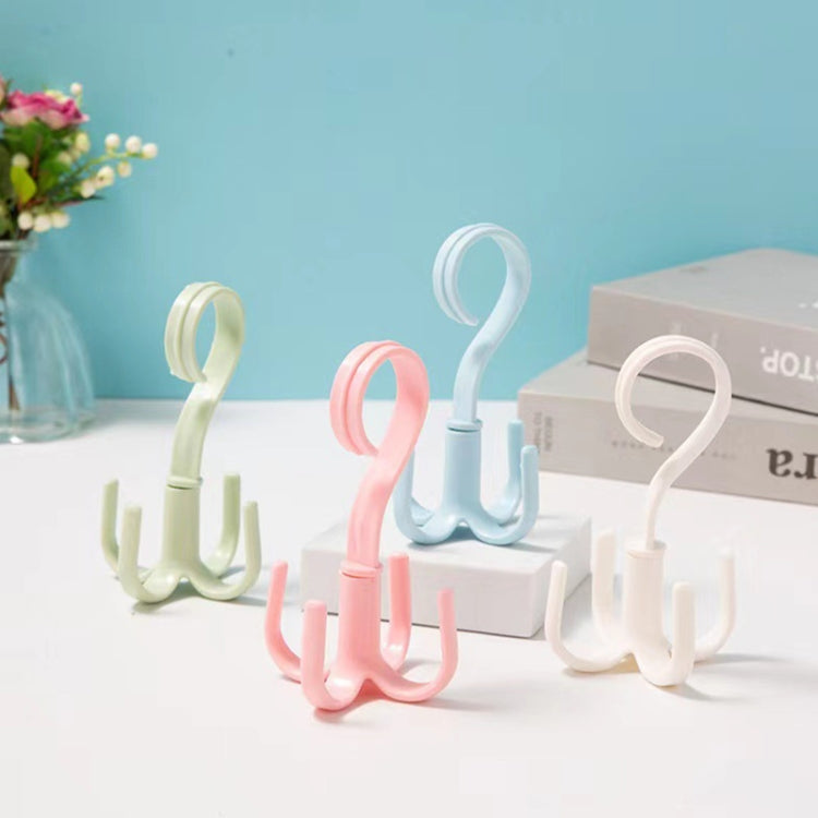 Rotatable Tie Belt Wardrobe Storage Hook, Random Color Delivery