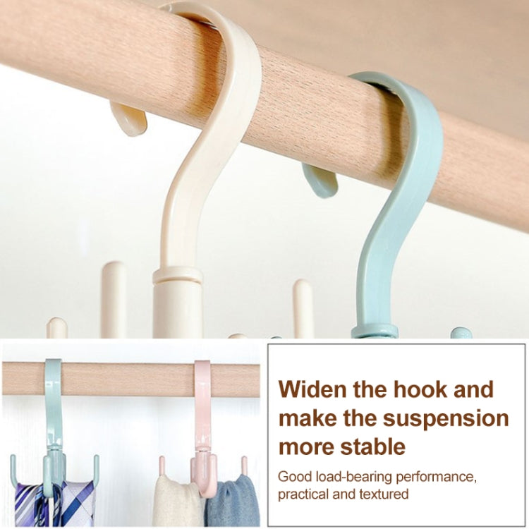 Rotatable Tie Belt Wardrobe Storage Hook, Random Color Delivery