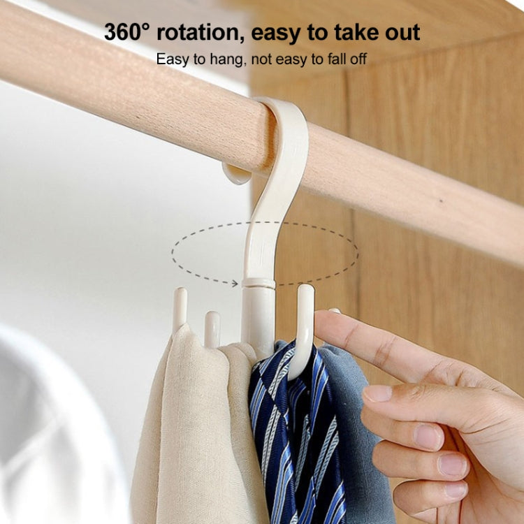 Rotatable Tie Belt Wardrobe Storage Hook, Random Color Delivery