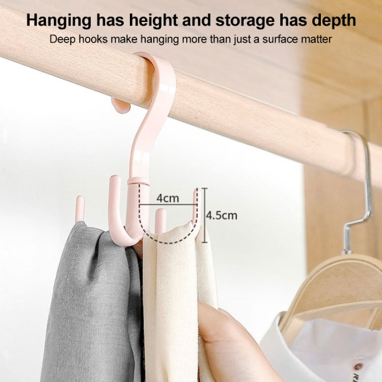 Rotatable Tie Belt Wardrobe Storage Hook, Random Color Delivery