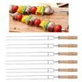 Stainless Steel Barbecue Skewers Barbecue Fork U-shaped Barbecue Fork, Spec: 6pcs