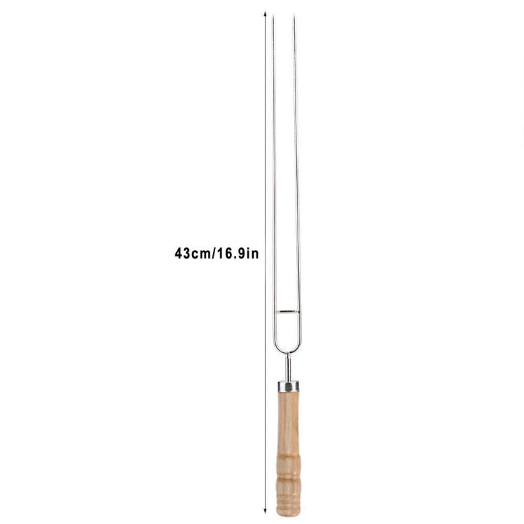 Stainless Steel Barbecue Skewers Barbecue Fork U-shaped Barbecue Fork, Spec: 6pcs