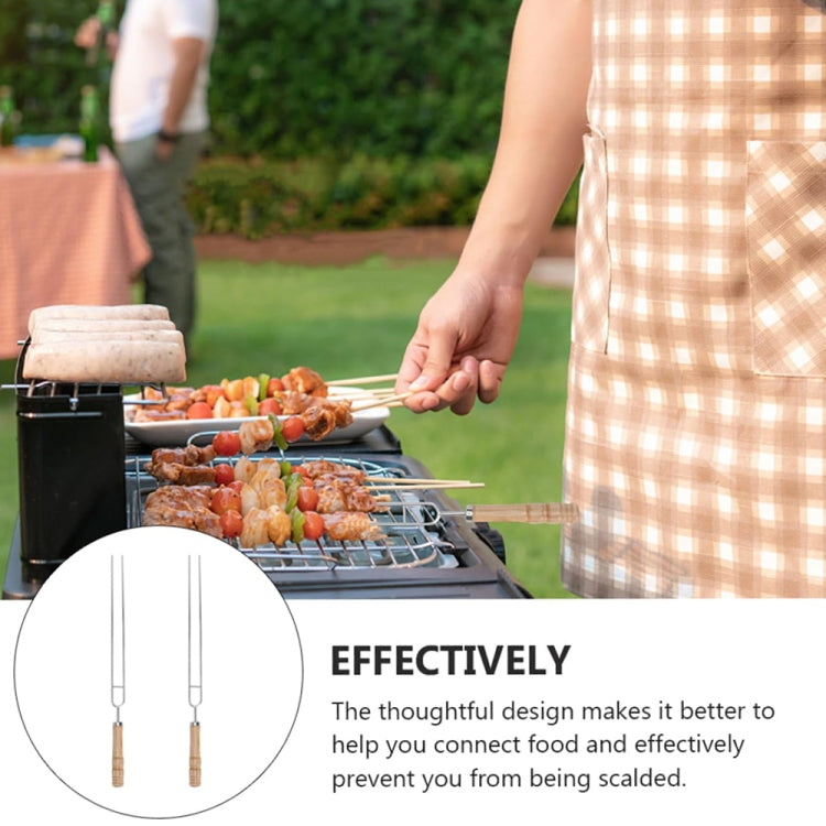 Stainless Steel Barbecue Skewers Barbecue Fork U-shaped Barbecue Fork, Spec: 6pcs