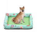 Summer Pet Non-removable Side Dog Mat Pet Bed, Specification: XL 83X66X8cm(Watermelon Green)