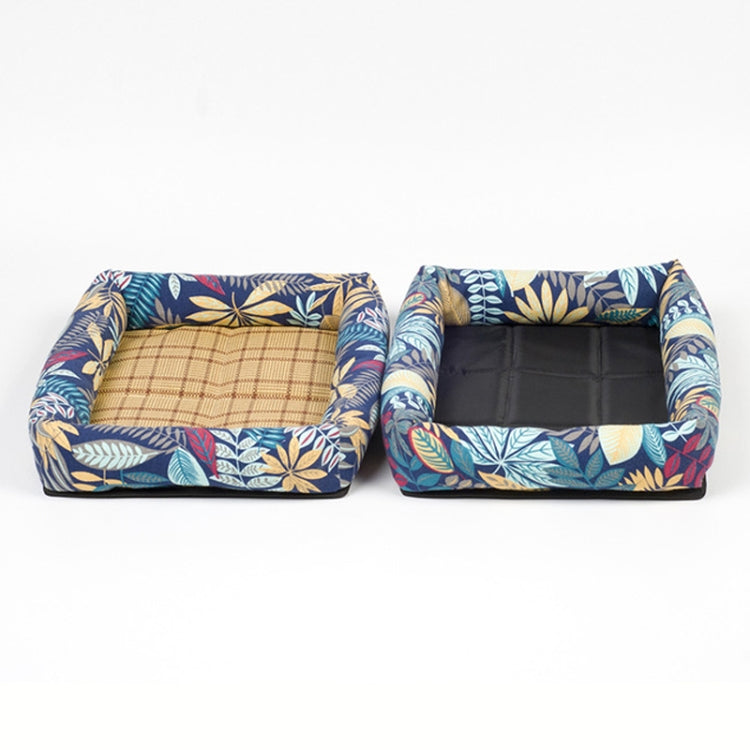 Summer Pet Non-removable Side Dog Mat Pet Bed, Specification: XL 83X66X8cm(Watermelon Green)