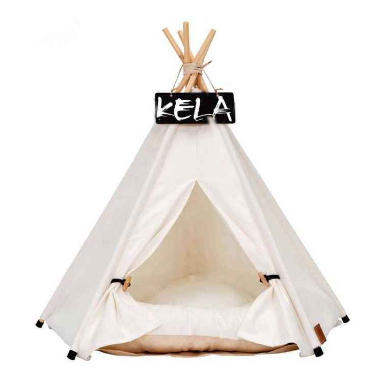 Pure White Pet Tent Nest For Small And Medium Dogs and Cats Foldable Playhouse, Style:With Cushion, Size:Small 40×40×50cm