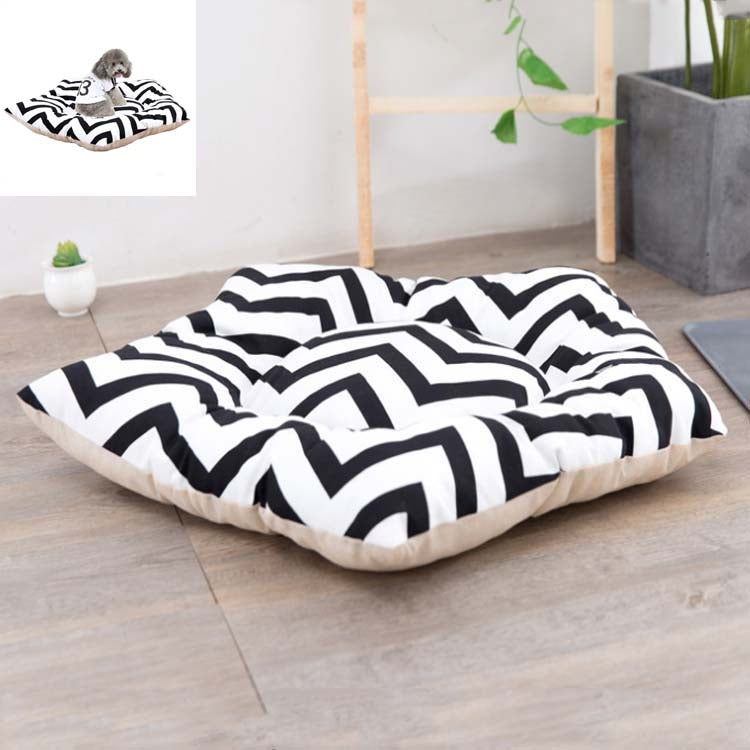Pet Tent Sleeping Mat Dog Bed, Specification: Medium 45cm(Black Stripes)