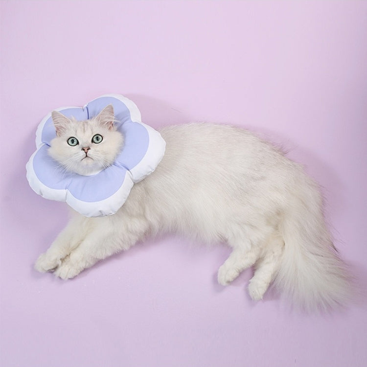 Cute Flower Shaped Pet Anti-licking Collar, Specification: S(Purple)