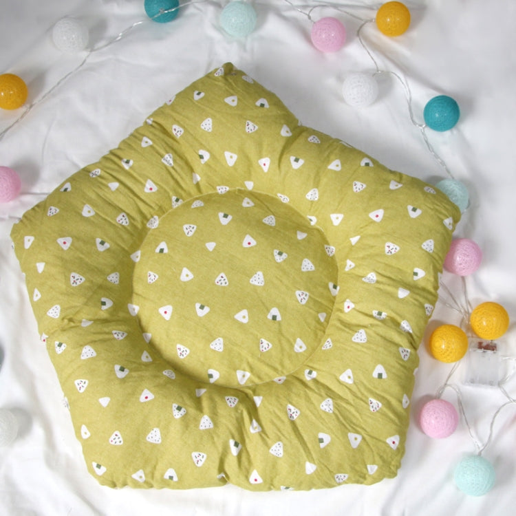 Cotton Canvas Pet Tent Cat and Dog Bed with Cushion, Specification: Small 40×40×50cm(Yellow Triangle)