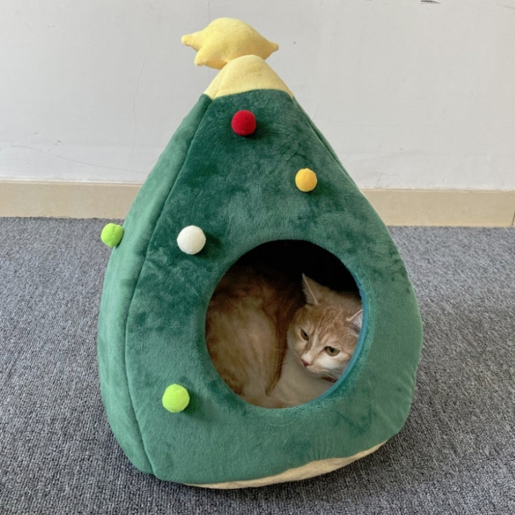 Christmas Tree Pet House Warm Winter Pet Supplies, Size:S