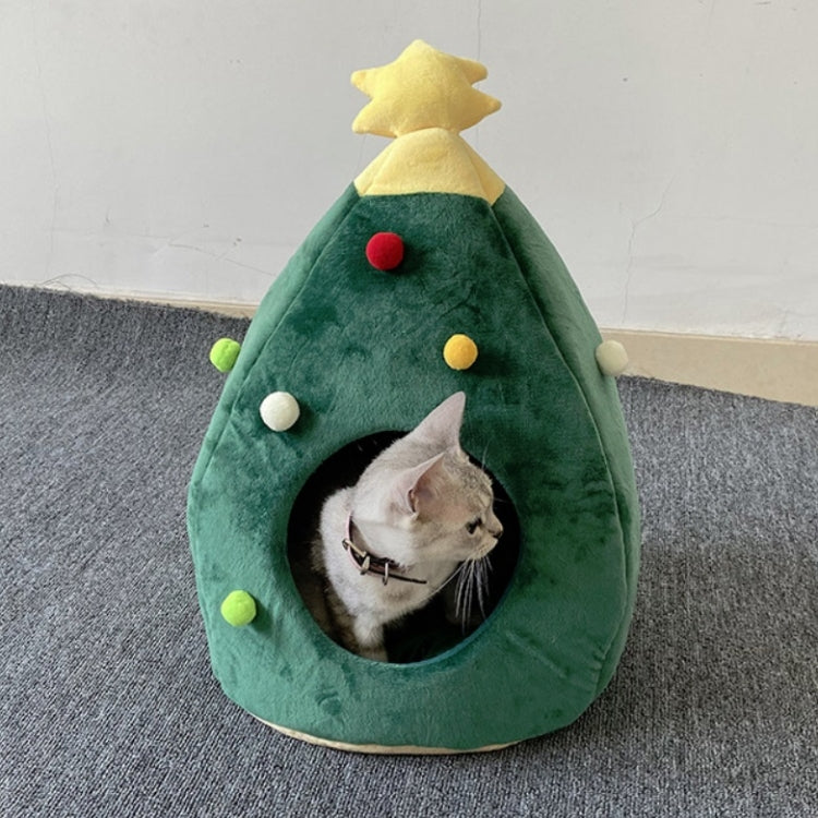 Christmas Tree Pet House Warm Winter Pet Supplies, Size:M