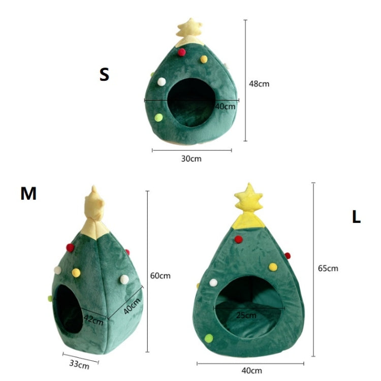 Christmas Tree Pet House Warm Winter Pet Supplies, Size:L