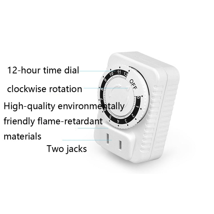 2 PCS ChangXin Electric Vehicle Timer Charger Mechanical Timer Socket Countdown Off Timer Socket(CX-05 110V)