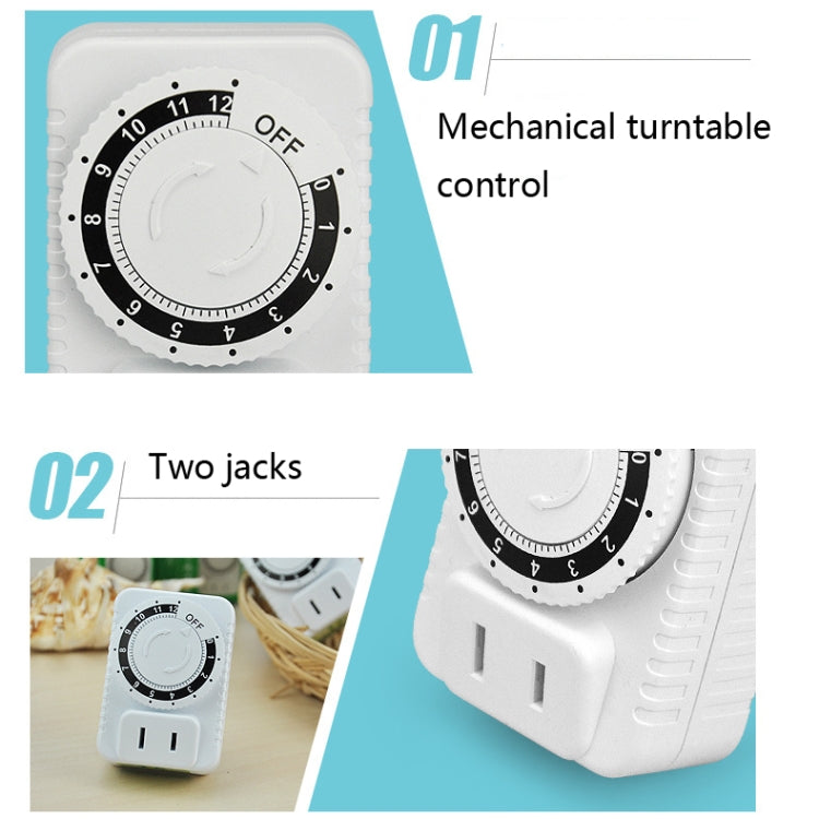 2 PCS ChangXin Electric Vehicle Timer Charger Mechanical Timer Socket Countdown Off Timer Socket(CX-05 110V)