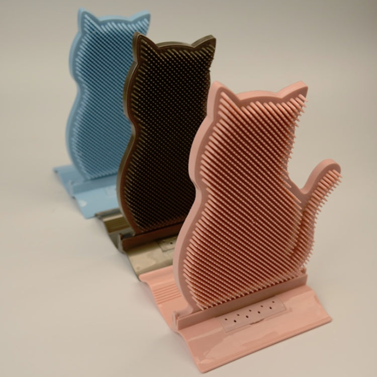 Fixed Door Seam Cat Rubbing Device Anti-itching & Hair Removal Massage Brush Pet Supplies(Pink)