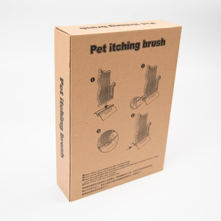 Fixed Door Seam Cat Rubbing Device Anti-itching & Hair Removal Massage Brush Pet Supplies(Pink)
