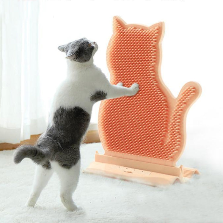 Fixed Door Seam Cat Rubbing Device Anti-itching & Hair Removal Massage Brush Pet Supplies(Brown)