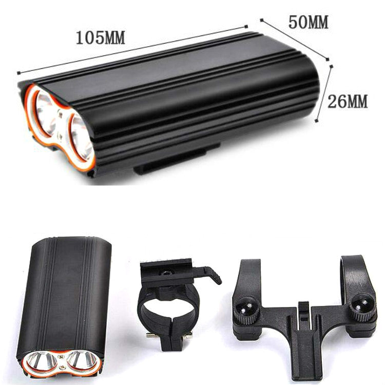 Bicycle Front Light USB Charging T6 Cycling Light Waterproof Mountain Bike Light(Black)