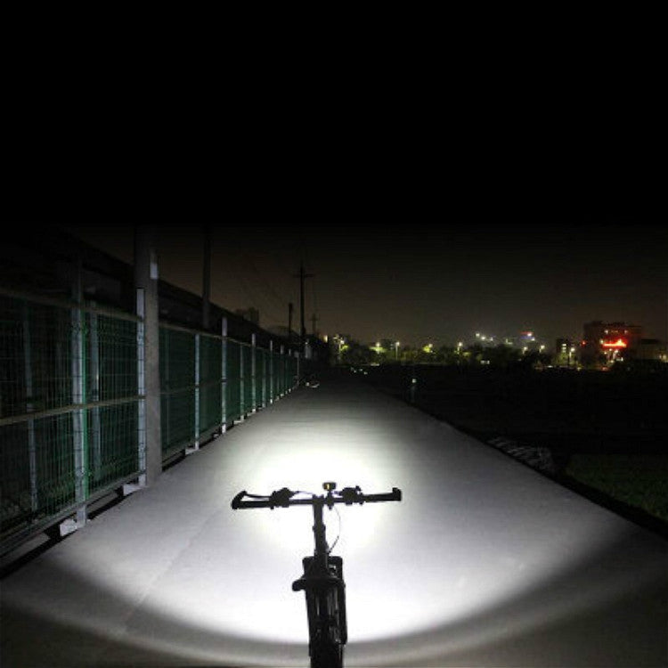 Bicycle Front Light USB Charging T6 Cycling Light Waterproof Mountain Bike Light(Black)
