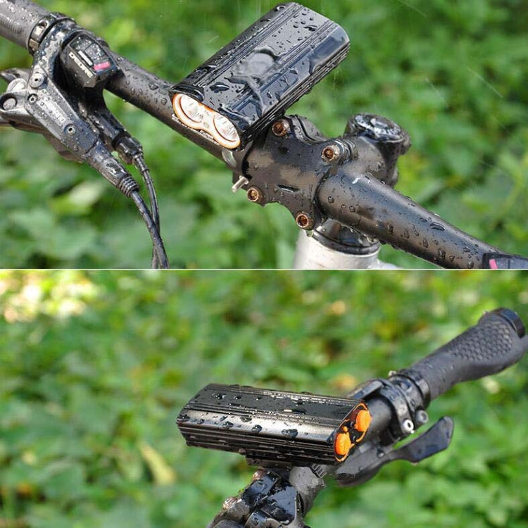 Bicycle Front Light USB Charging T6 Cycling Light Waterproof Mountain Bike Light(Black)