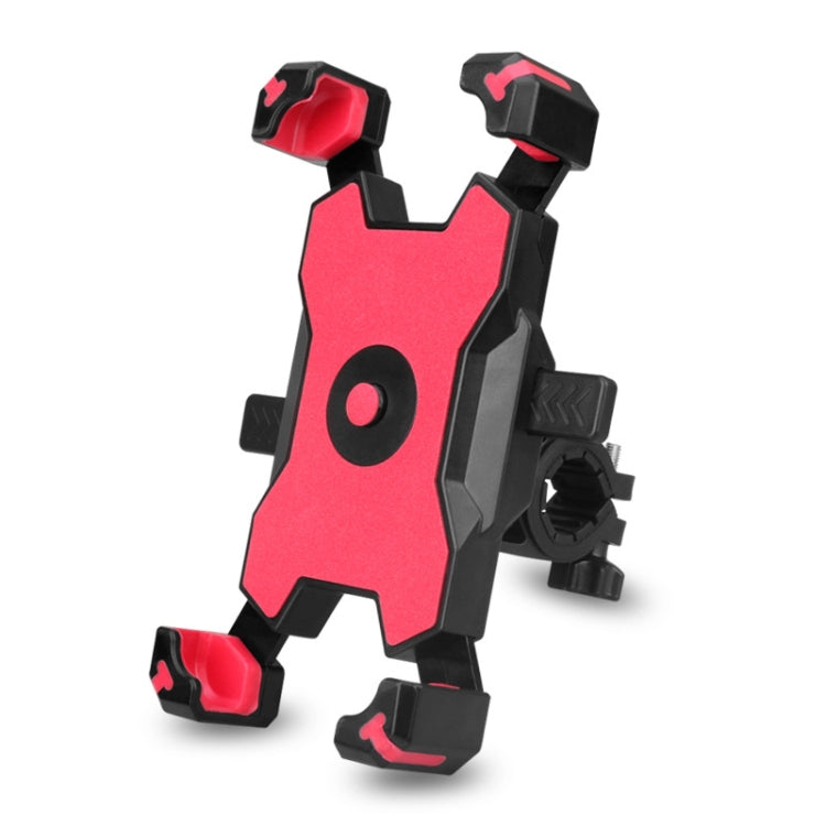 Electric Bicycle Mobile Phone Holder Can Be Rotated 360-degree Mobile Phone Holder Four-way Adjustment Bracket for Motorcycle, Style:Handlebars(Red)