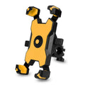 Electric Bicycle Mobile Phone Holder Can Be Rotated 360-degree Mobile Phone Holder Four-way Adjustment Bracket for Motorcycle, Style:Handlebars(Yellow)