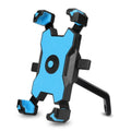 Electric Bicycle Mobile Phone Holder Can Be Rotated 360-degree Mobile Phone Holder Four-way Adjustment Bracket for Motorcycle, Style:Rearview Mirrors(Blue)