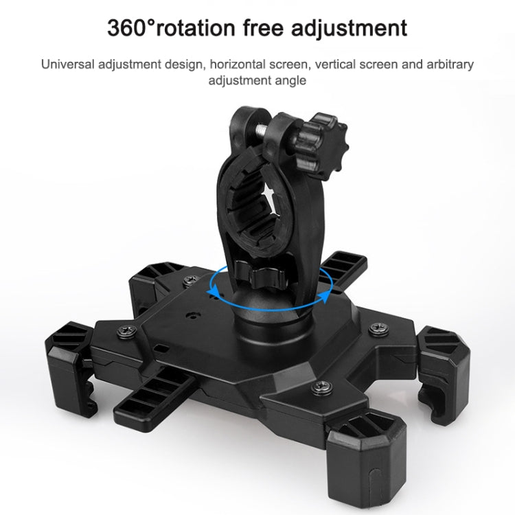 Electric Bicycle Mobile Phone Holder Can Be Rotated 360-degree Mobile Phone Holder Four-way Adjustment Bracket for Motorcycle, Style:Rearview Mirrors(Blue)