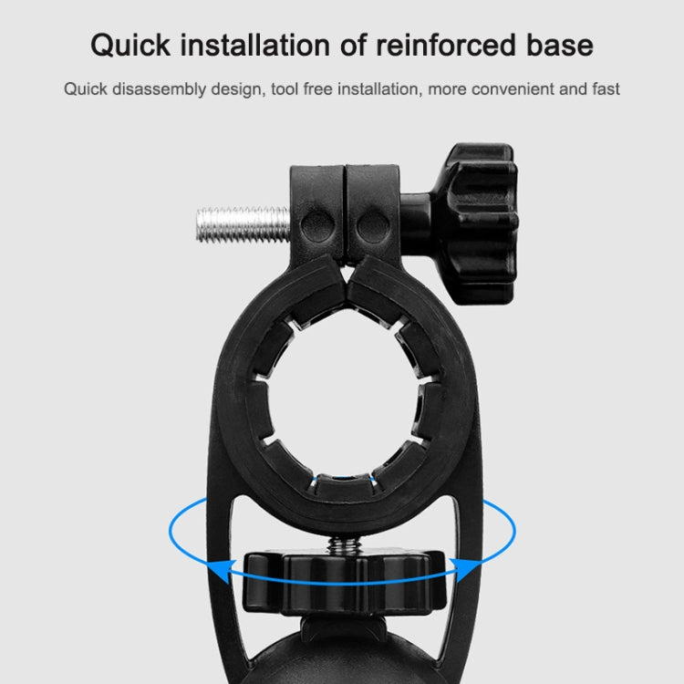 Electric Bicycle Mobile Phone Holder Can Be Rotated 360-degree Mobile Phone Holder Four-way Adjustment Bracket for Motorcycle, Style:Rearview Mirrors(Blue)