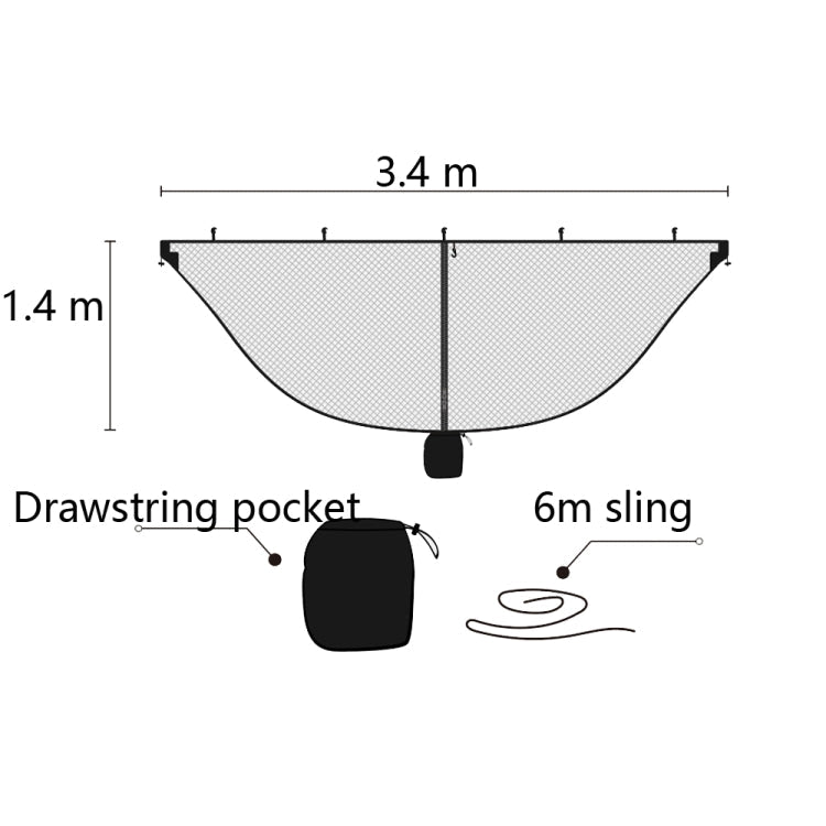 Separate Hammock Mosquito Net Outdoor Hammock Mosquito Cover And Not Include Hammock(Gray)