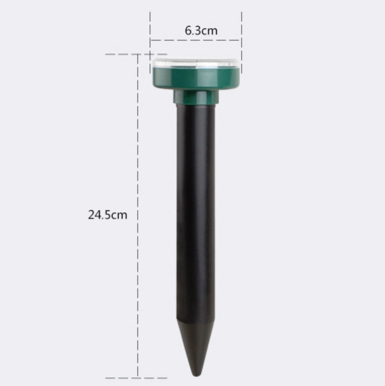 Solar Mouse Repeller Ultrasonic LED Manor Farm Rice Field Mouse Repeller Snake Repeller(Round)