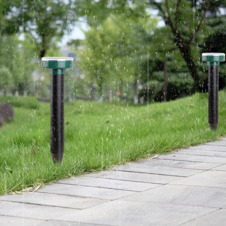 Solar Mouse Repeller Ultrasonic LED Manor Farm Rice Field Mouse Repeller Snake Repeller(Round)