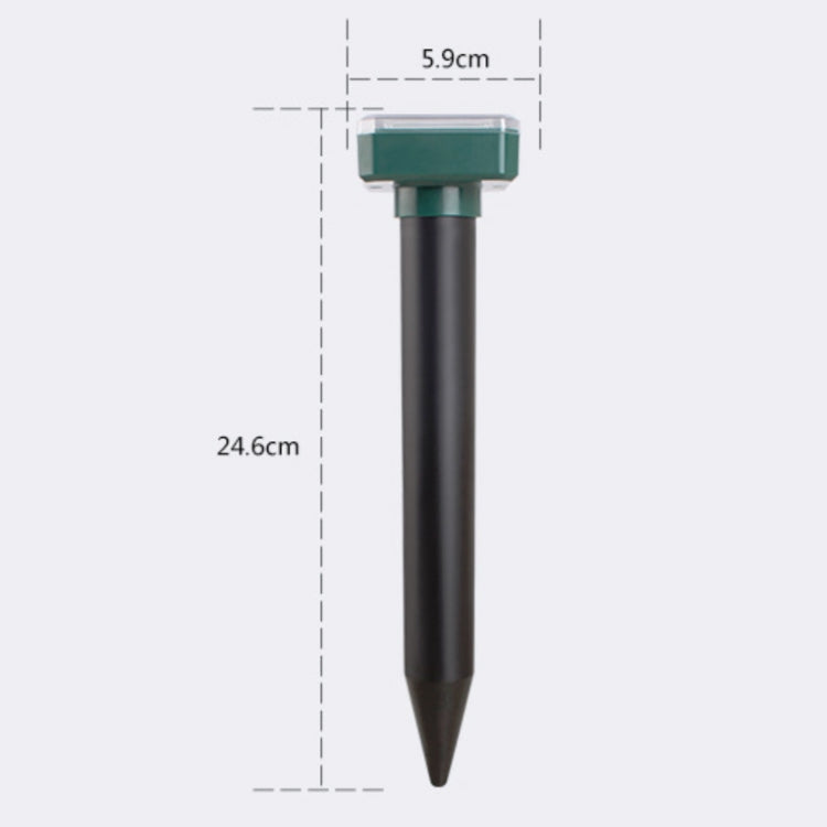 Solar Mouse Repeller Ultrasonic LED Manor Farm Rice Field Mouse Repeller Snake Repeller(Square)