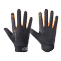 HSLEJP Outdoor Sports Breathable Touch Screen Antiskid Cycling Full Finger Gloves, Size: L(Black+Orange)